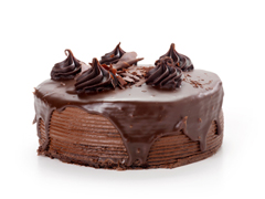 Chocolate cake with think icing