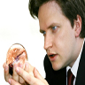 Man looking into crystal ball