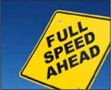 Road Sign: Full Speed Ahead