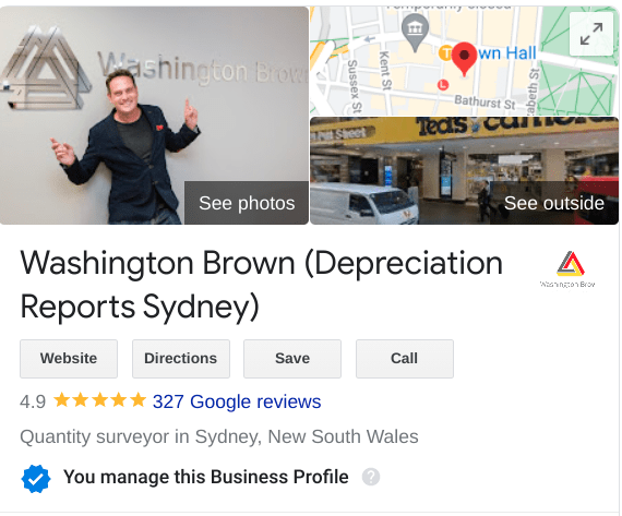 Washington Brown Google Reviews